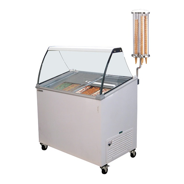 Vitrina frigorifica inghetata Tecfrigo PRIMERA 5, putere 220W, temperatura -12/-22ºC, alb