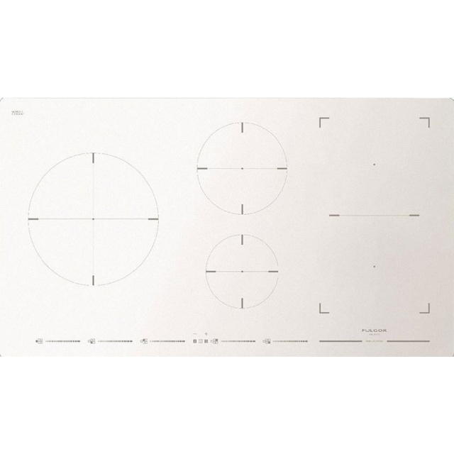 Plita incorporabila Fulgor Milano, FSH 905 ID TS WH, 90 cm, plita inductie, 5 zone gatit, booster, sticla alba
