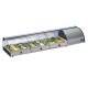 Vitrina frigorifica expunere ingrediente Tecfrigo Sushi 10 PI, putere 270 W, lungime 214,1 cm, temperatura +1/+5, argintiu