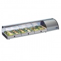 Vitrina frigorifica expunere ingrediente Tecfrigo SUSHI 4 GN SS, putere 300 W, temperatura +1/+5, argintiu