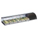 Vitrina frigorifica expunere ingrediente Tecfrigo Sushi 10 PI, putere 270 W, lungime 214,1 cm, temperatura +1/+5, argintiu