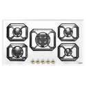 Aragaz Tecnogas P1X66M4VC, 60 cm, gaz, 4 arzatoare, grill, otel inoxidabil