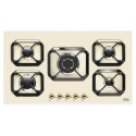Aragaz Tecnogas P1X66M4VC, 60 cm, gaz, 4 arzatoare, grill, otel inoxidabil