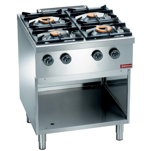 Aragaz profesional pe gaz Diamond G65/6BP11-EC Base 650 cu 6 arzatoare