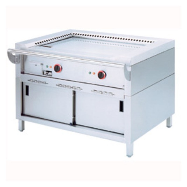 Gratar electric Teppanyaki Diamond TPE3-15 cu 3 suprafete de gatit si suport inchis