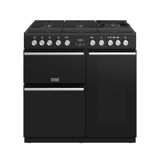 Aragaz pe gaz Stoves Precision Deluxe S900DF GTG cu 5 arzatoare cu sticla, cuptor multifuncțional