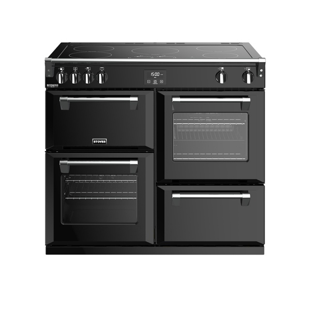 Aragaz electric Stoves Richmond Deluxe S1000EI cu 5 arzatoare pe inductie, multiple cuptoare