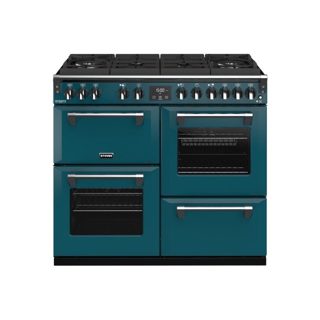 Aragaz pe gaz Stoves Richmond Deluxe S1000DF GTG cu 6 arzatoare din sticla si multiple cuptoare