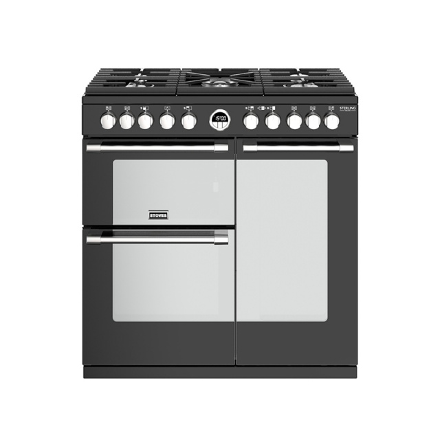 Aragaz pe gaz Stoves Sterling Deluxe S900DF cu 5 arzatoare si multiple cuptoare