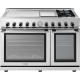 Aragaz Tecnogas P1X66M4VC, 60 cm, gaz, 4 arzatoare, grill, otel inoxidabil