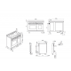 Aragaz Tecnogas P1X66M4VC, 60 cm, gaz, 4 arzatoare, grill, otel inoxidabil