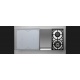Aragaz Tecnogas P1X66M4VC, 60 cm, gaz, 4 arzatoare, grill, otel inoxidabil