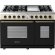 Aragaz Tecnogas P1X66M4VC, 60 cm, gaz, 4 arzatoare, grill, otel inoxidabil