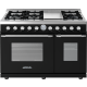 Aragaz mixt Superiore RD482GCNC DECO 48 Classic cu 6 arzatoare si cuptoare multiple, negru si finisaje crom