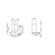 Aragaz Tecnogas P1X66M4VC, 60 cm, gaz, 4 arzatoare, grill, otel inoxidabil