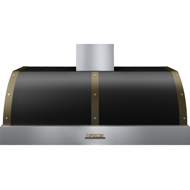 Hota perete Superiore HD48PBTNB DECO 48 ,1 motor, 900 m3/h, panou sticla neagra si inox
