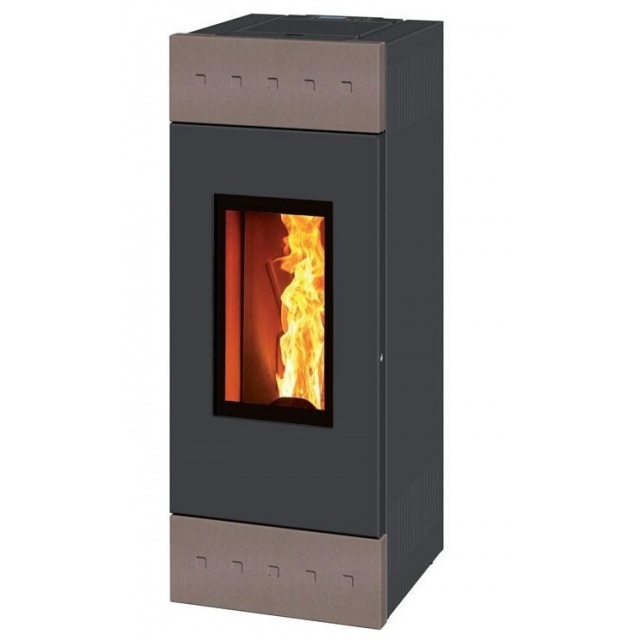 Sobă Caminetti Montegrappa TILE EVO NP10 cu pelete cu aer cald ventilat de 10 kw