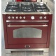 Aragaz Lofra Dolcevita RRG96MFT/CII, 90x60 cm, gaz, 5 arzatoare, grill, aprindere electronica, timer, rosu
