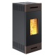 Sobă Caminetti Montegrappa TILE M MW24 cu granule pentru încălzirea apei, ermetice și ventilate de 24 kw