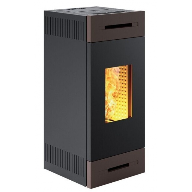 Sobă Caminetti Montegrappa TILE M MW24 cu granule pentru încălzirea apei, ermetice și ventilate de 24 kw