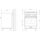 Aragaz Lofra RBI66MFT/CI, 60x60 cm, gaz, 4 arzatoare, grill, aprindere electronica, timer, crem