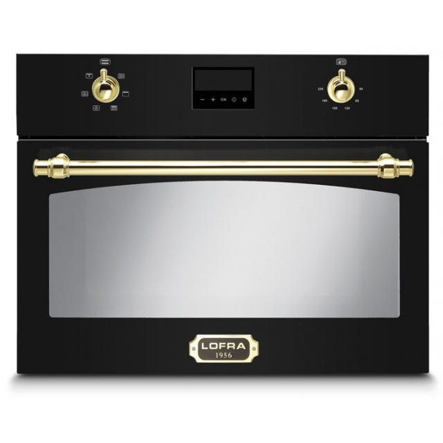 Cuptor cu microunde incorporabil Lofra Dolce Vita, 60x46cm, 6 functii gatire, 38 l, gril, Negru mat