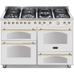 Aragaz Lofra Dolcevita120 RBI126SMFET+MF/2AEO, 120x60cm, 7 arzatoare, 3 cuptoare, grill electric, timer, crem
