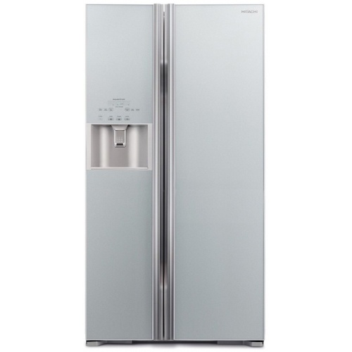 Side by Side Hitachi R-S700GPRU2(GS), Clasa A++, 651 Litri, 177 cm inaltime, Sticla argintie
