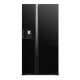Side by Side Hitachi R-MX700GVRU0 , clasa F, 633 Litri, 179 cm inaltime, compresor inverter, sticla neagra