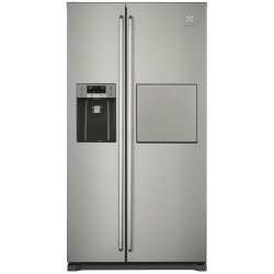 Side by side Electrolux EAL6142BOX, 527 l, H 177 cm, Clasa A+, No frost, Iluminare LED, Inox antiamprenta