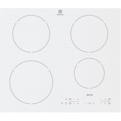 Plita incorporabila Electrolux EHH6340IOW, Inductie, 4 zone de gatit, Control Touch, Timer electronic, 60 cm, Alb