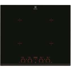 Plita incorporabila Electrolux EHD6740FOK, Inductie pe toata suprafata, Booster 4 zone, Control Touch, 60 cm, Negru
