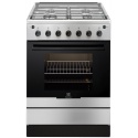 Aragaz Electrolux EKG51151OW, Gaz, 4 Arzatoare, Aprindere electrica, Grill, 50 cm, Alb