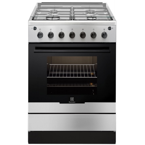 Aragaz Electrolux EKG61185OX, 4 arzatoare, Aprindere electrica plita si cuptor, Grill, Rotisor, 60 cm, Inox