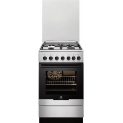 Aragaz Electrolux EKG51151OW, Gaz, 4 Arzatoare, Aprindere electrica, Grill, 50 cm, Alb