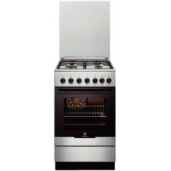 Aragaz Electrolux EKG51151OW, Gaz, 4 Arzatoare, Aprindere electrica, Grill, 50 cm, Alb