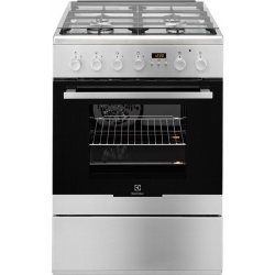 Aragaz Electrolux EKG51151OW, Gaz, 4 Arzatoare, Aprindere electrica, Grill, 50 cm, Alb