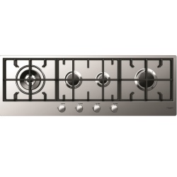 Plita incorporabila Fulgor Milano, CPH 1124 GWK X, 112 cm, plita gaz, 4 arzatoare,sistem Stop-Gaz, butoane otel, inox,