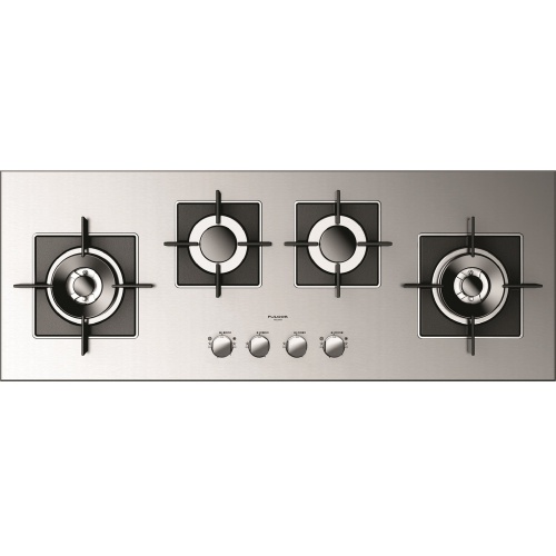 Plita incorporabila Fulgor Milano, FSH 1124 G 2DWK XX, 112 cm, plita gaz, 4 arzatoare,sistem Stop-Gaz, butoane otel, superinox