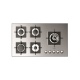 Plita incorporabila Fulgor Milano, FSH 905 G DWK XX, 90 cm, plita gaz, 5 arzatoare,sistem Stop-Gaz, butoane otel, superinox