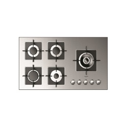 Plita incorporabila Fulgor Milano, FSH 905 G DWK XX, 90 cm, plita gaz, 5 arzatoare,sistem Stop-Gaz, butoane otel, superinox