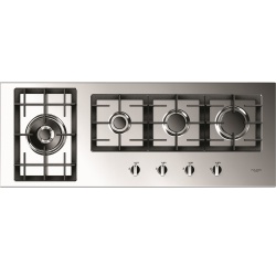 Aragaz Tecnogas P1X66M4VC, 60 cm, gaz, 4 arzatoare, grill, otel inoxidabil