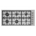 Aragaz Tecnogas P1X66M4VC, 60 cm, gaz, 4 arzatoare, grill, otel inoxidabil