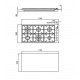 Aragaz Tecnogas P1X66M4VC, 60 cm, gaz, 4 arzatoare, grill, otel inoxidabil