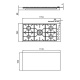 Aragaz Tecnogas P1X66M4VC, 60 cm, gaz, 4 arzatoare, grill, otel inoxidabil