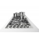Aragaz Tecnogas P1X66M4VC, 60 cm, gaz, 4 arzatoare, grill, otel inoxidabil