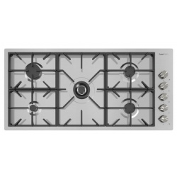 Aragaz Tecnogas P1X66M4VC, 60 cm, gaz, 4 arzatoare, grill, otel inoxidabil