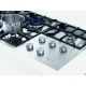 Aragaz Tecnogas P1X66M4VC, 60 cm, gaz, 4 arzatoare, grill, otel inoxidabil