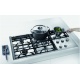 Aragaz Tecnogas P1X66M4VC, 60 cm, gaz, 4 arzatoare, grill, otel inoxidabil
