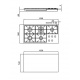 Aragaz Tecnogas P1X66M4VC, 60 cm, gaz, 4 arzatoare, grill, otel inoxidabil